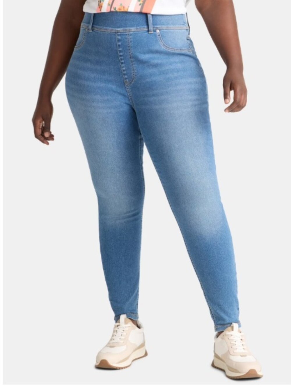 Terra & Sky Women's Plus Pull On High Rise Skinny Jegging 28" Inseam Size 4X